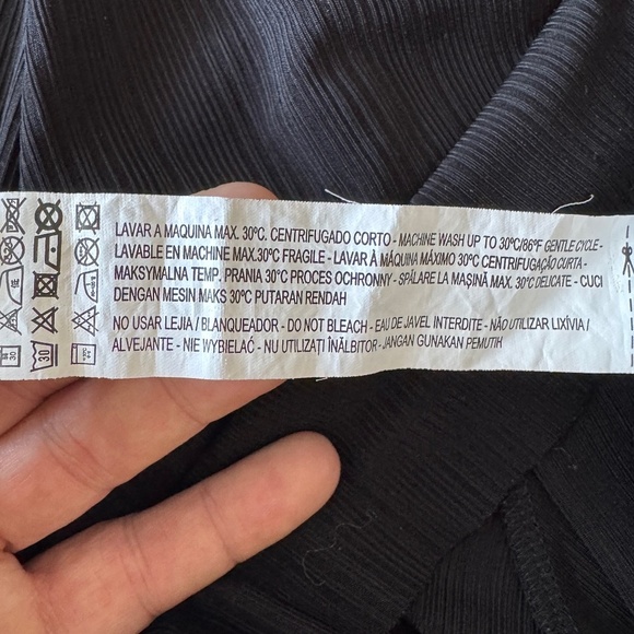 Zara Women's M Babydoll Spaghetti Strap Open Back Romper Black Summer Festival - Picture 9 of 16